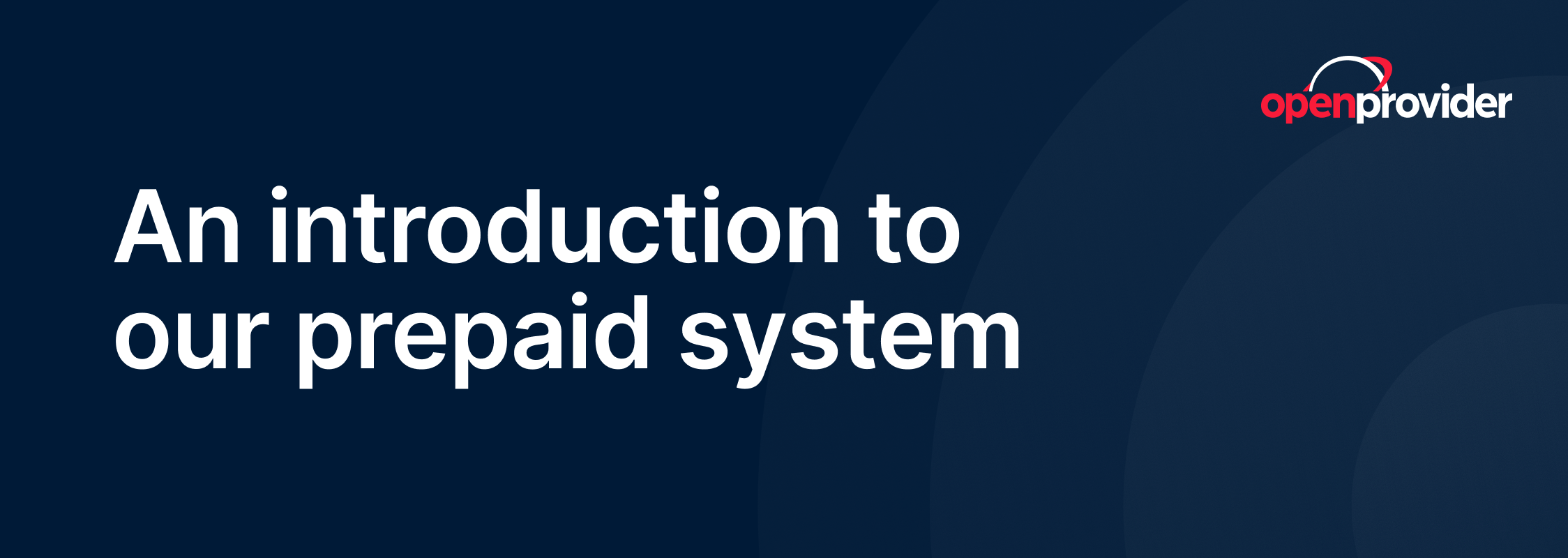 introduction to openprovider's prepaid system