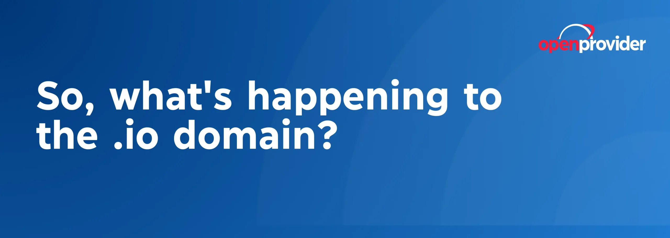 so, what's happening to the .io domain