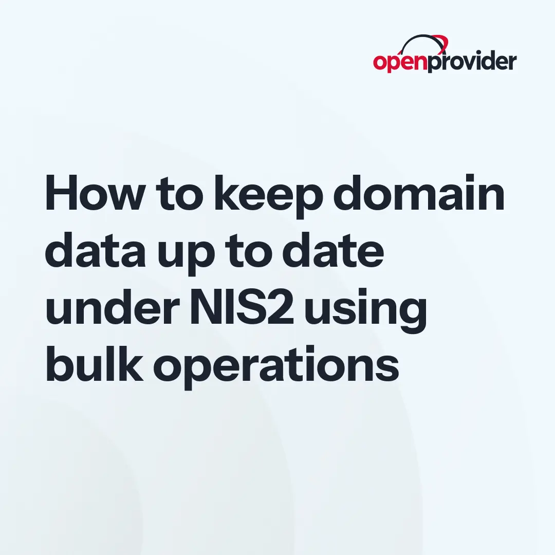 How to keep domain data up to date under NIS2 using bulk operations